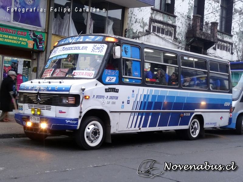 Carrocerías Inrecar / Mercedes-Benz LO-814 / Línea 2 Temuco