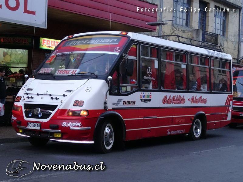 Metalpar Pucará 2000 / Mercedes-Benz LO-814 / Línea 3 Temuco