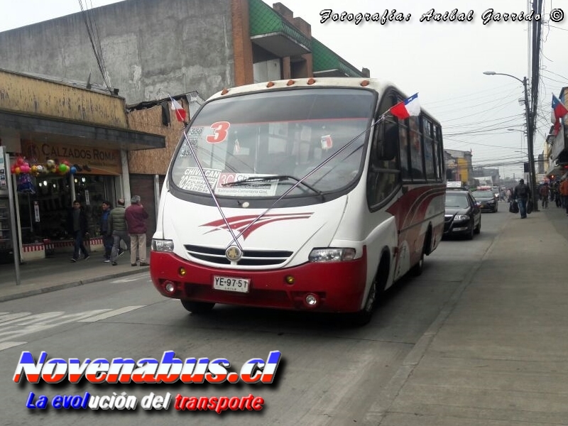 Metalpar Pucará Evolution IV / Mercedes-Benz LO-712 / Línea 3 Temuco