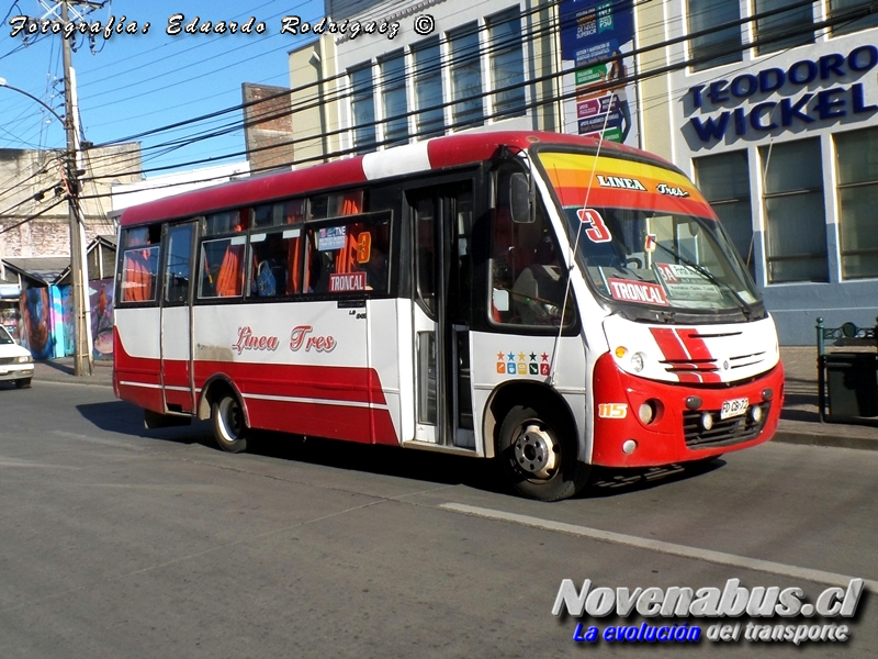 Carrocería Mas Patagonia / Mercedes-Benz LO-812 / Línea 3 Temuco