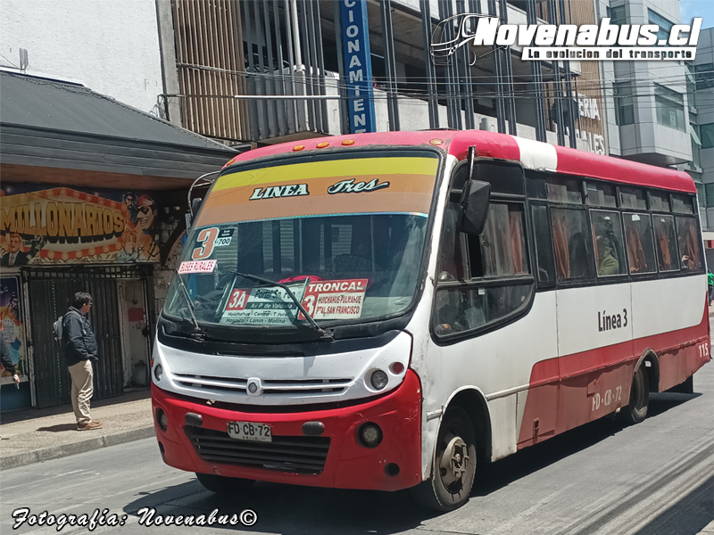 Busscar Micruss / Mercedes-Benz LO-812 / Línea 3 Temuco