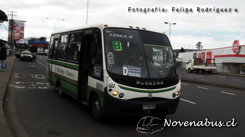 Busscar Micruss/ Mercedes Benz LO-712/ Línea 8 Temuco