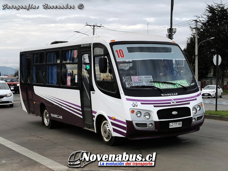 Carrocerías Inrecar Geminis II / Agrale MA 9.2 / Línea 10 Temuco