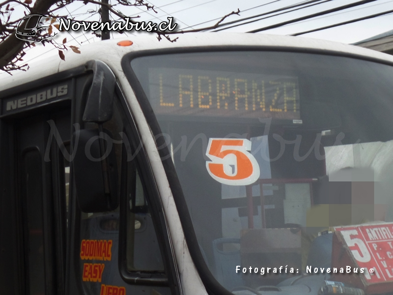 Letrero Neobus Línea 5