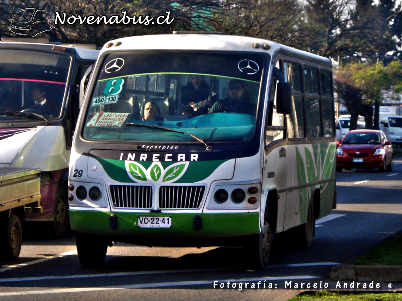 Inrecar Escorpión / Mercedes Benz LO-712 / Línea 8 Temuco