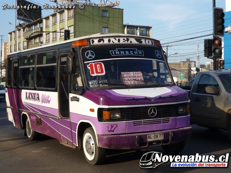 Carrocerias Inrecar / Mercedes-Benz LO-812 / Línea 10 Temuco