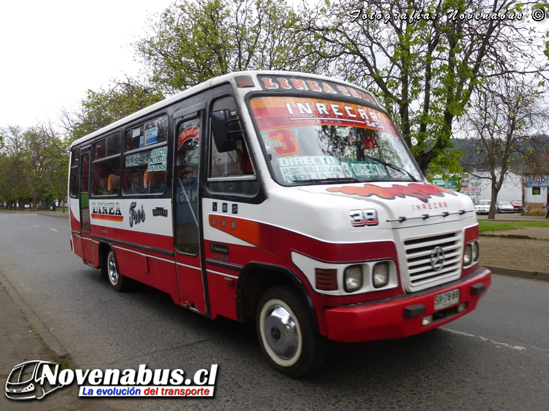 Carrocerías Inrecar ''Bulldog'' / Mercedes-Benz LO-814 / Línea 3 Temuco