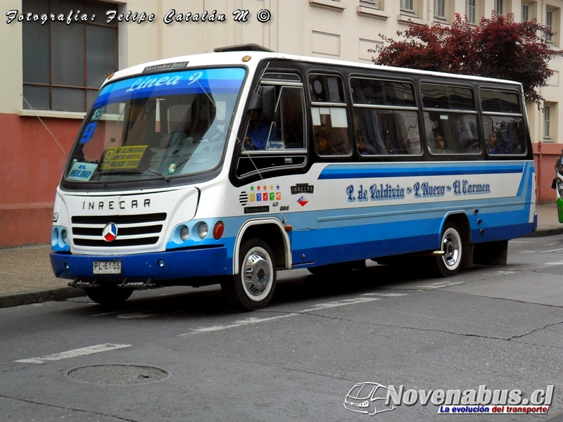 Carrocerías Inrecar / Mercedes-Benz LO-814 / Línea 9 Temuco ¨La Linda¨