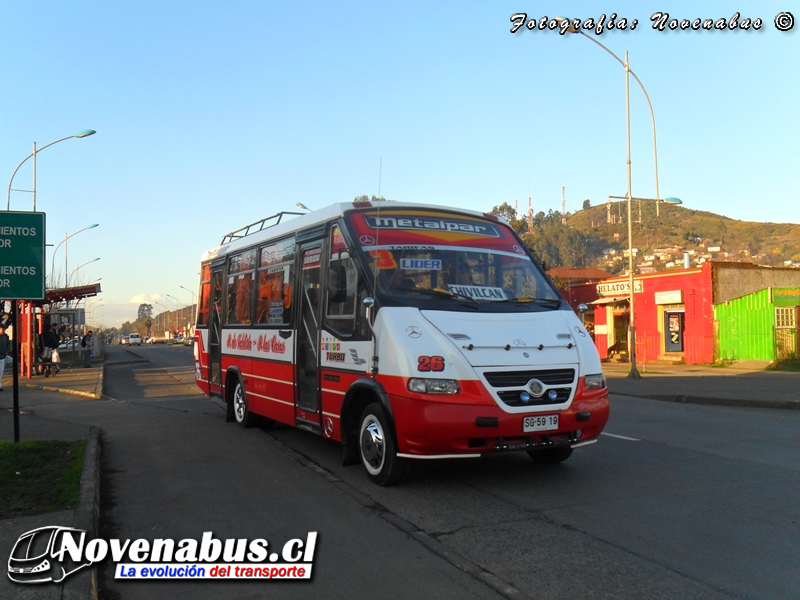 Metalpar Pucará 2000 / Mercedes-Benz LO-814 / Línea 3 Temuco