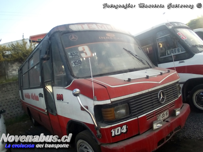 Carrocerías Inrecar / Mercedes-Benz LO-814 / Línea 3 Temuco